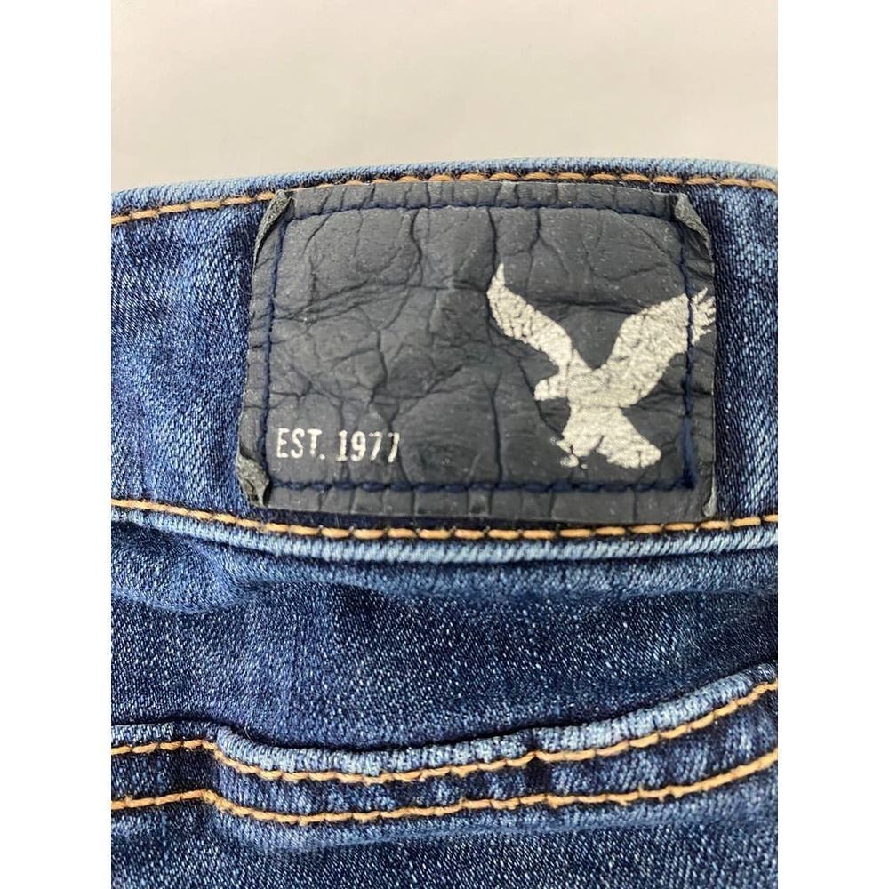 American Eagle Cut-Off Shorts Midi Blue - Size 00 - Picture 8 of 8